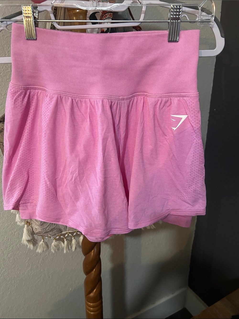 Gymshark Pink High-Rise Athletic Skort with Built-In Shorts